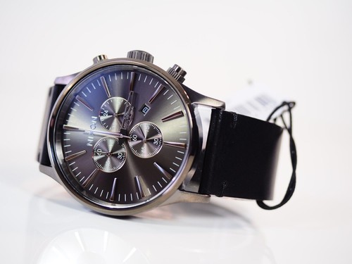 Nixon sentry chrono leder - sentry, uhr